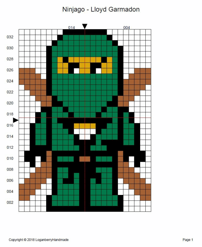 bügelperlen vorlage ninjago-titelbild